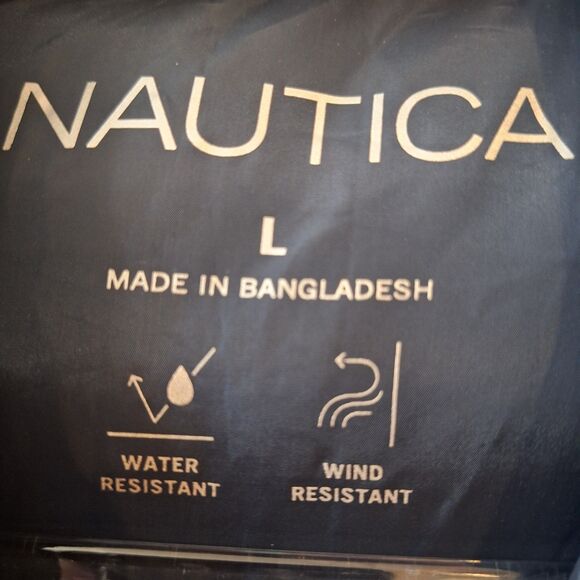 Nautica Poly Hooded Regular Fit Puffer Jacket Mens Sz Large Hunt Orange NWT $175 - Picture 8 of 13